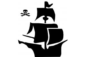 Stencil Schablone  Piratenschiff
